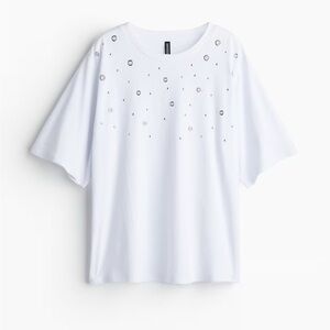 White Grommet Women's Top